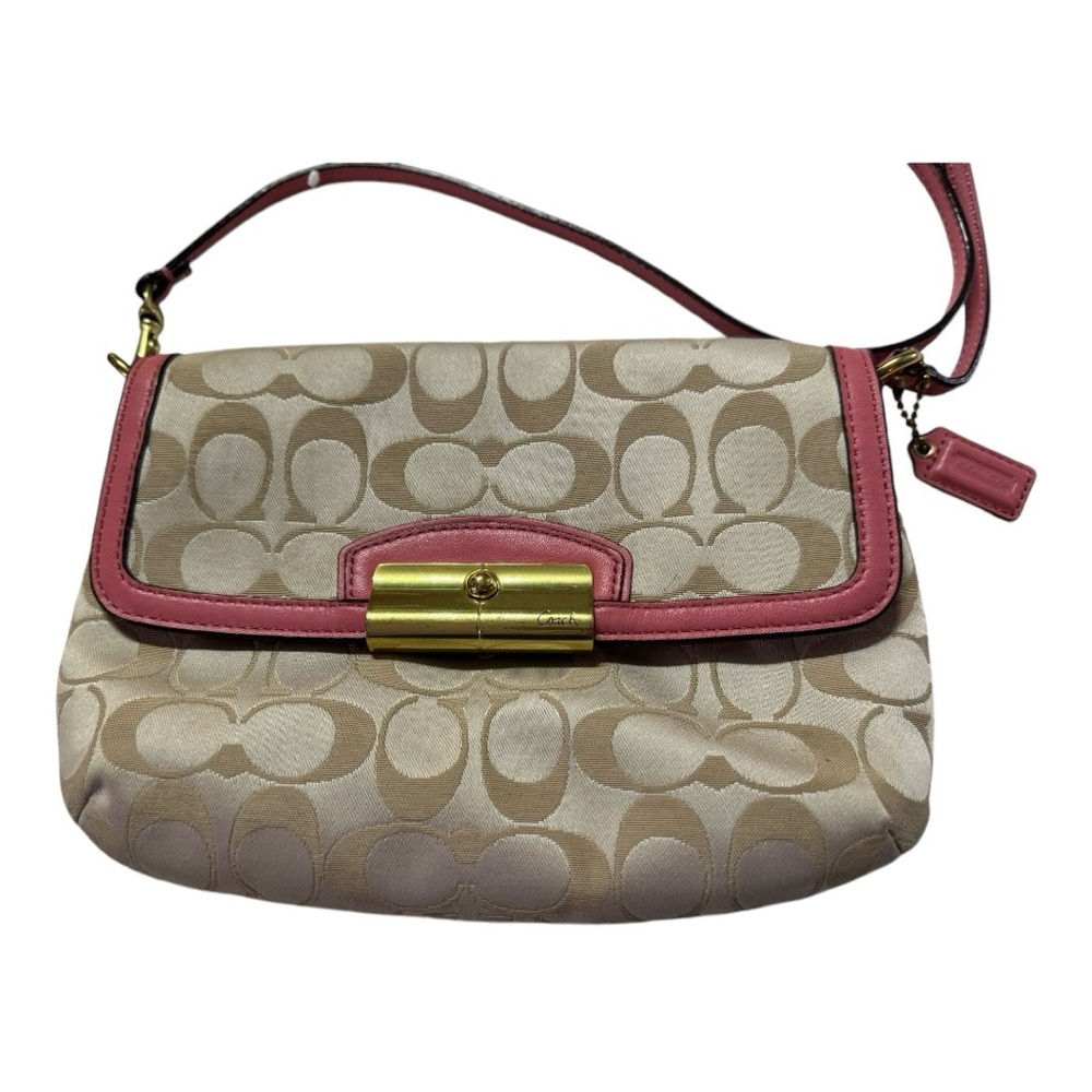 Coach Kristin Signature East/West Crossbody
Brass/Cream Light Khaki/Pink F22302 - Picture 5 of 8